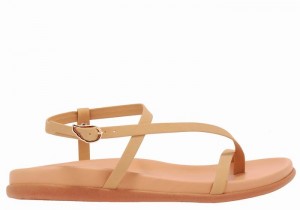 Ancient Greek Sandals Aimilia Sandaler Med Ryggreim Dame Beige | WQE5360FO