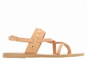 Ancient Greek Sandals Alethea Bee Sandaler Med Ryggreim Dame Beige | EYJ9812RT