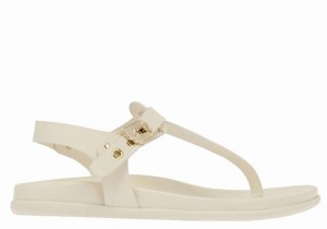 Ancient Greek Sandals Alki Flip Flop Sandaler Med Ryggreim Dame Hvite | HPR8062LH