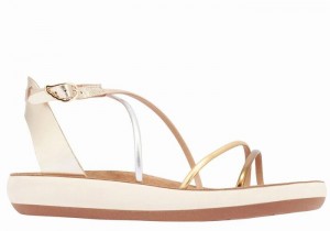 Ancient Greek Sandals Anastasia Comfort Sandaler Med Ankelrem Dame Hvite | EPA7182ZQ