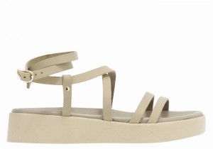 Ancient Greek Sandals Aristea Leather Platåsandaler Dame Grå Brune | MFQ4432XQ