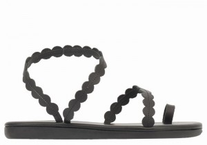 Ancient Greek Sandals Aura Sandaler Med Tåstolper Dame Svarte | JVP155TE