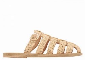 Ancient Greek Sandals Cosmia Fisker Sandaler Dame Beige | CAN8578CE