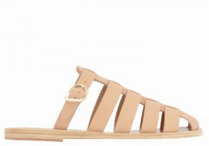 Ancient Greek Sandals Cosmia Fisker Sandaler Dame Beige | JTP9982SH