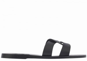 Ancient Greek Sandals Desmos Slidesandaler Dame Svarte | HKT3293YH