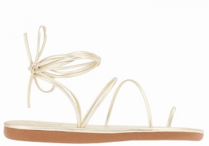 Ancient Greek Sandals Du Sandaler Med Tåstolper Dame Gull Hvite | OOO3265BB