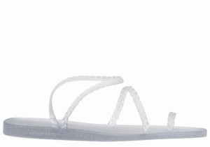 Ancient Greek Sandals Eleftheria Flettede Sandaler Dame Grå Sølv | ZJN3454OY