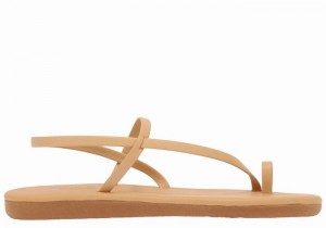 Ancient Greek Sandals Euterpe Sandaler Med Tåstolper Dame Beige | KFX291TC