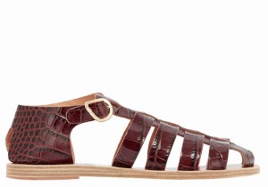 Ancient Greek Sandals Homeria Fisker Sandaler Dame Mørke Rød Svarte | SJU7846DL