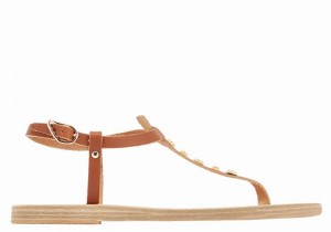 Ancient Greek Sandals Lito Bee Sandaler Med Ryggreim Dame Mørke Brune | NMK2271GG