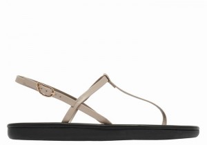 Ancient Greek Sandals Lito Flip Flop Sandaler Med Ryggreim Dame Grå Brune | VZW6825TC