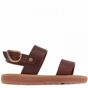 Ancient Greek Sandals Little Clio Soft Casual Sandaler Barn Kaffe | MZM3018YX