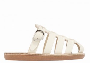 Ancient Greek Sandals Little Cosmia Soft Fisker Sandaler Barn Hvite | MZF5489PW