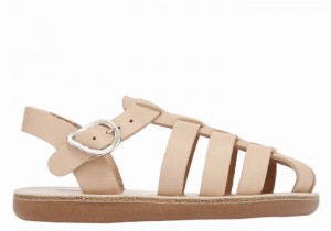 Ancient Greek Sandals Little Ektoras Soft Fisker Sandaler Barn Beige | KTN221VF