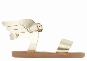 Ancient Greek Sandals Little Ikaria Soft Casual Sandaler Barn Gull Hvite | KML9066IP