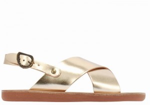 Ancient Greek Sandals Little Maria Soft Casual Sandaler Barn Gull Hvite | QXN328KE