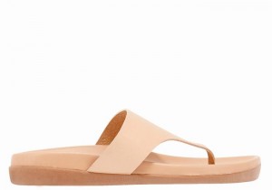 Ancient Greek Sandals Mera Footbed Flip Flops Dame Beige | JSV4918GA