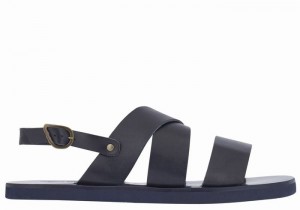 Ancient Greek Sandals Miltos Casual Sandaler Herre Mørke Blå | UNW9284PK