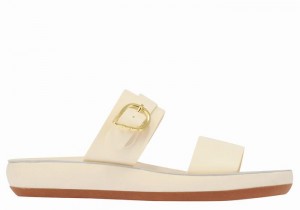 Ancient Greek Sandals Preveza Comfort Slidesandaler Dame Hvite | YAW9867RC