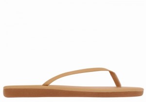 Ancient Greek Sandals Saionara Flip Flops Dame Beige | WSN5333QJ