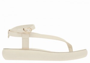 Ancient Greek Sandals Salomi Comfort Sandaler Med Ankelrem Dame Hvite | VCN354AG