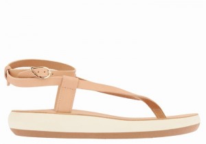 Ancient Greek Sandals Salomi Comfort Sandaler Med Ankelrem Dame Beige | CLK9813NK