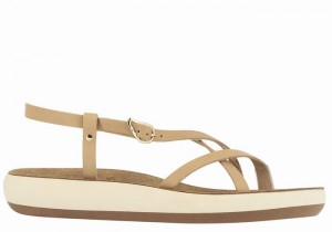 Ancient Greek Sandals Semele Comfort Sandaler Med Ryggreim Dame Beige | HLS10031SW