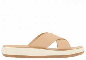 Ancient Greek Sandals Thais Comfort Slidesandaler Dame Beige | IJA4013QE