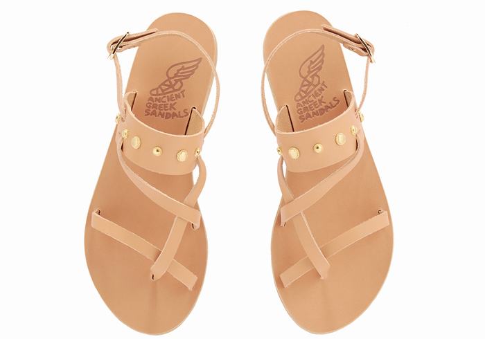 Ancient Greek Sandals Alethea Bee Sandaler Med Ryggreim Dame Beige | EYJ9812RT