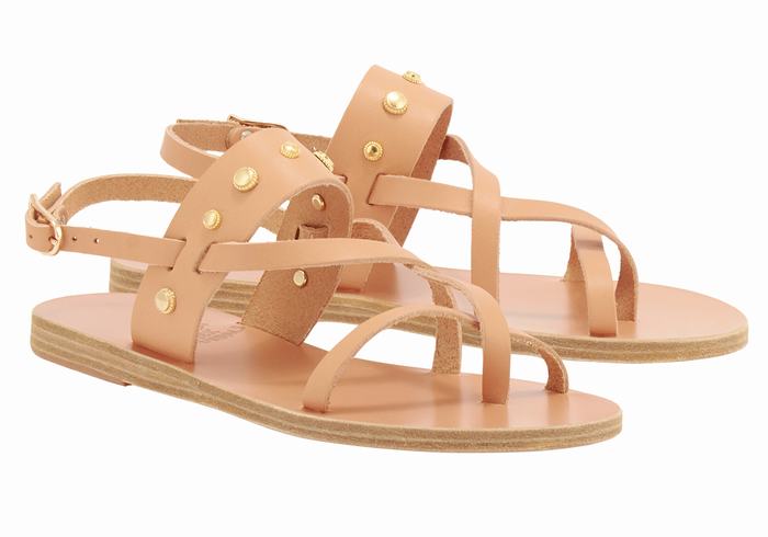 Ancient Greek Sandals Alethea Bee Sandaler Med Ryggreim Dame Beige | EYJ9812RT