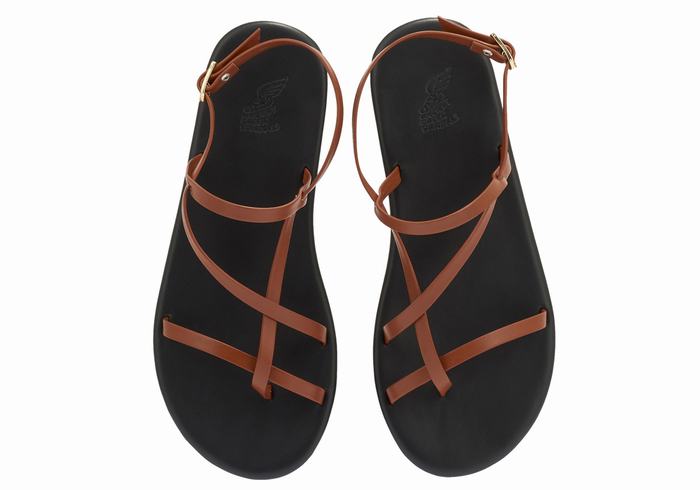 Ancient Greek Sandals Alethea Sandaler Med Ryggreim Dame Mørke Brune | LOS4152PN