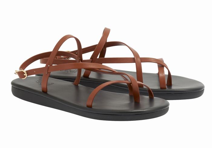 Ancient Greek Sandals Alethea Sandaler Med Ryggreim Dame Mørke Brune | LOS4152PN