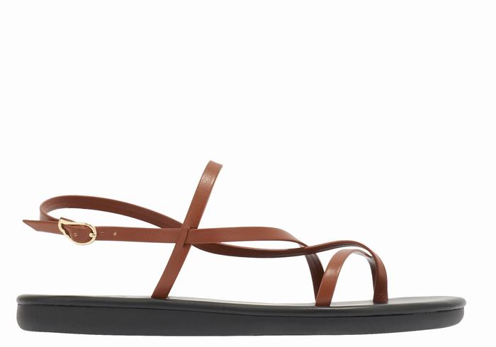 Ancient Greek Sandals Alethea Sandaler Med Ryggreim Dame Mørke Brune | LOS4152PN