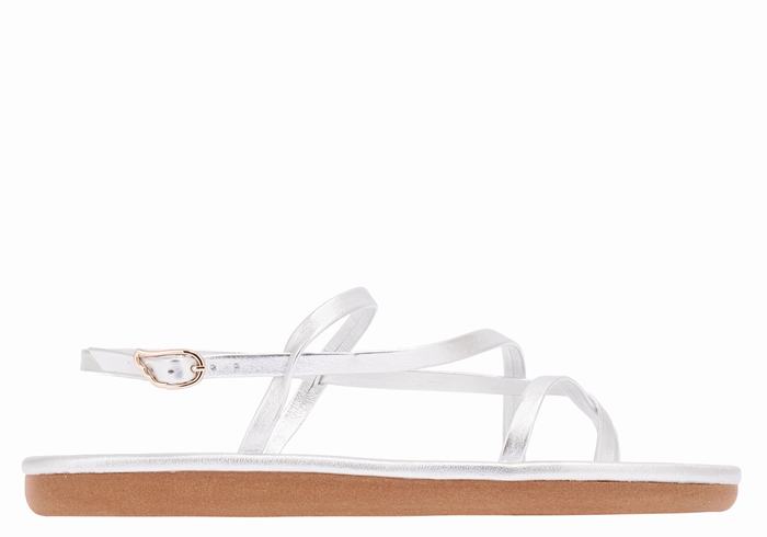 Ancient Greek Sandals Alethea Sandaler Med Ryggreim Dame Sølv | ZTP9432QP