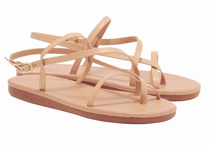 Ancient Greek Sandals Alethea Sandaler Med Ryggreim Dame Beige | AOD5226VN