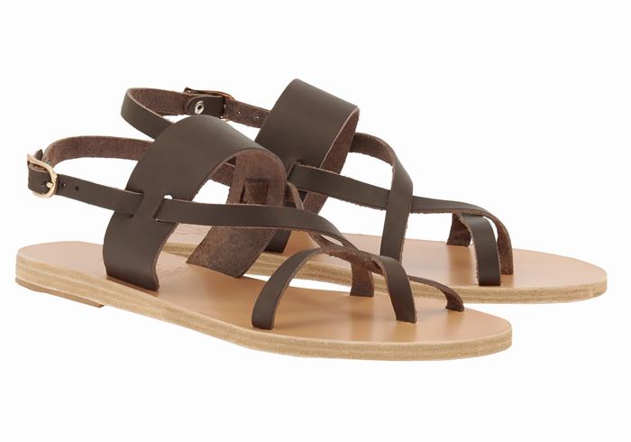 Ancient Greek Sandals Alethea Sandaler Med Ryggreim Dame Sjokolade | SNN3056FF