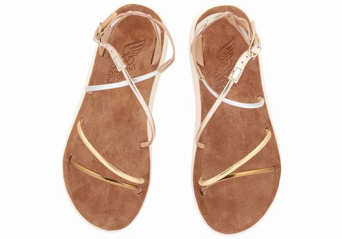 Ancient Greek Sandals Anastasia Comfort Sandaler Med Ankelrem Dame Hvite | EPA7182ZQ