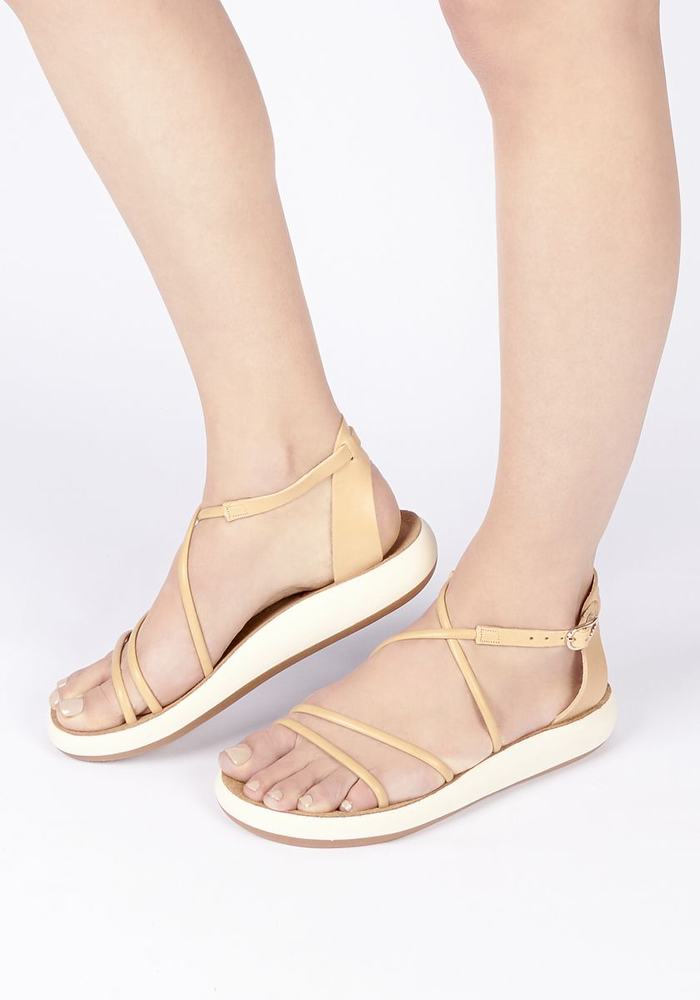 Ancient Greek Sandals Anastasia Comfort Sandaler Med Ankelrem Dame Hvite | EPA7182ZQ