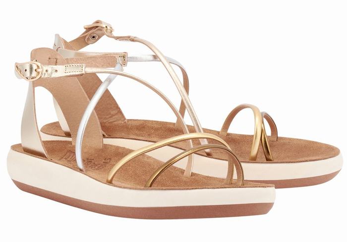 Ancient Greek Sandals Anastasia Comfort Sandaler Med Ankelrem Dame Hvite | EPA7182ZQ