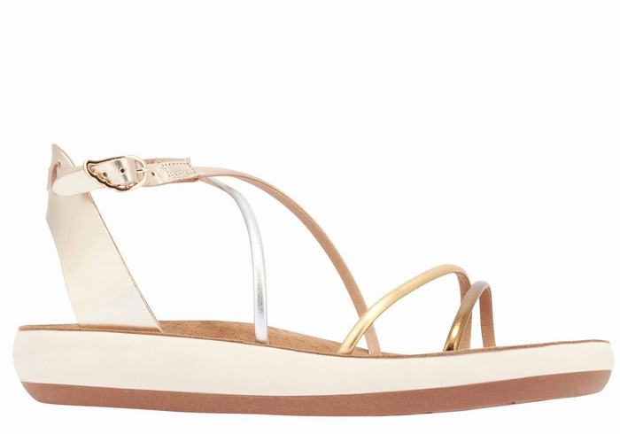 Ancient Greek Sandals Anastasia Comfort Sandaler Med Ankelrem Dame Hvite | EPA7182ZQ