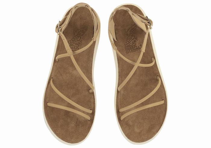 Ancient Greek Sandals Anastasia Comfort Sandaler Med Ankelrem Dame Beige | VHG2327UO