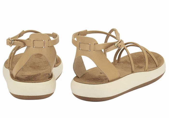 Ancient Greek Sandals Anastasia Comfort Sandaler Med Ankelrem Dame Beige | VHG2327UO