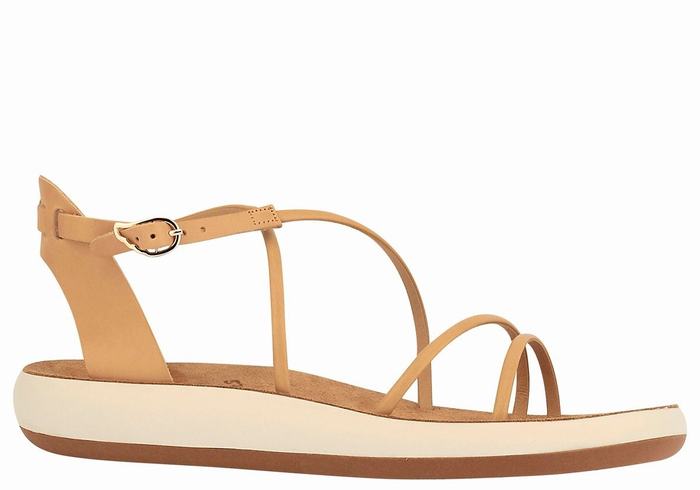 Ancient Greek Sandals Anastasia Comfort Sandaler Med Ankelrem Dame Beige | VHG2327UO