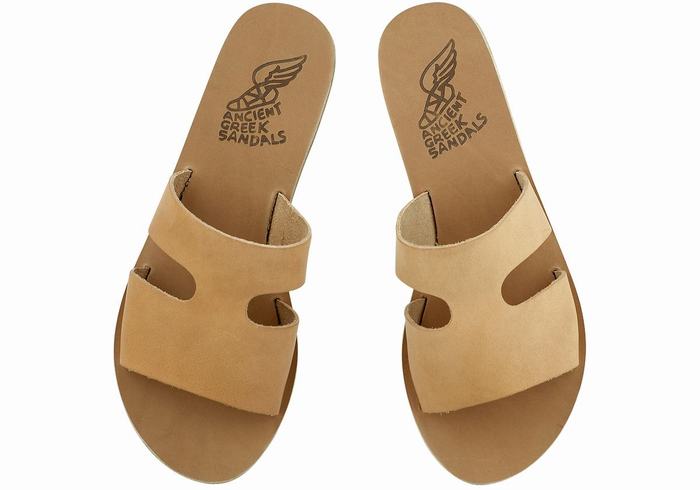 Ancient Greek Sandals Apteros Slidesandaler Dame Beige | WFD7927RH