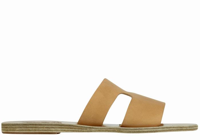 Ancient Greek Sandals Apteros Slidesandaler Dame Beige | WFD7927RH