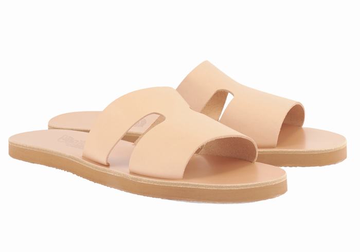 Ancient Greek Sandals Apteros Slidesandaler Herre Beige | KSG8739GM