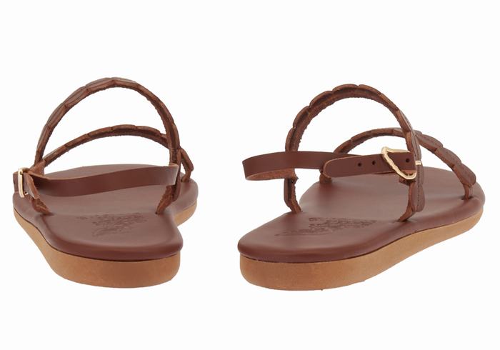 Ancient Greek Sandals Aroula Sandaler Med Ryggreim Dame Kaffe | VHX7673YO