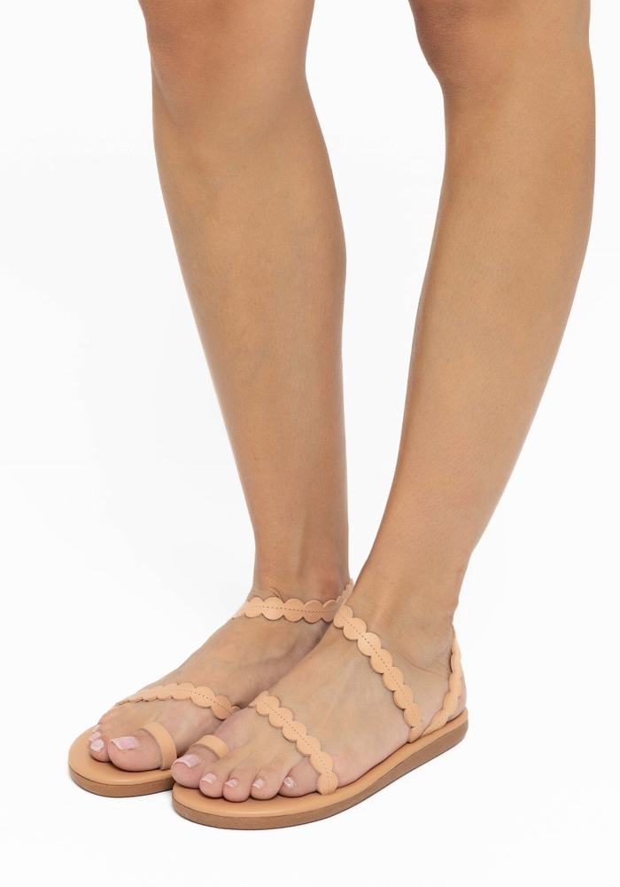 Ancient Greek Sandals Aura Sandaler Med Tåstolper Dame Beige | PFW2494GO