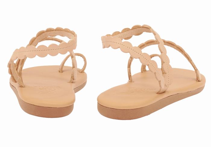 Ancient Greek Sandals Aura Sandaler Med Tåstolper Dame Beige | PFW2494GO