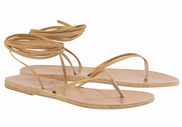 Ancient Greek Sandals Celia Gladiatorsandaler Dame Beige | TWT8225QD